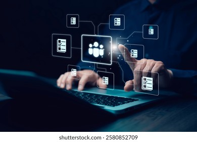 digital-human-resource-management-concept-260nw-2580852709